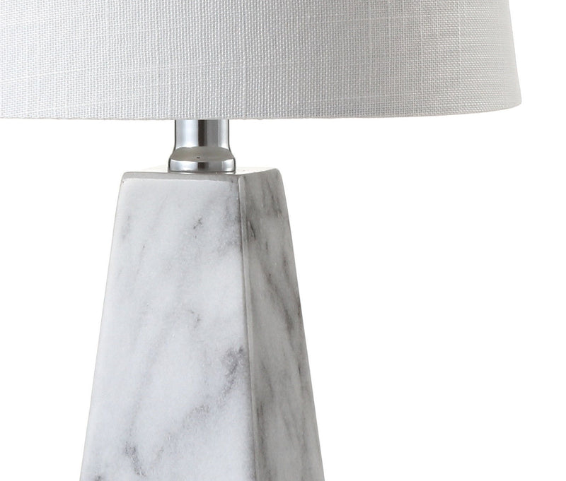 21" Novelty Table Lamp LED With Empire Shade - White