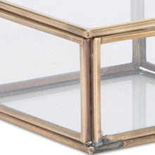 Load image into Gallery viewer, Decorative Keepsake Boxes (Set of 2) - Clear / Gold
