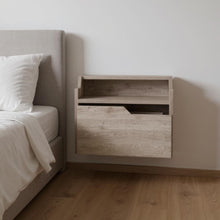 Load image into Gallery viewer, 15.7" x 13.3" x 12.9" One Drawer Faux Wood Floating Nightstand - Gray
