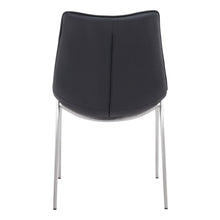 Load image into Gallery viewer, Upholstered Faux Leather Dining Side Chairs (Set of 2) - Black / Silver
