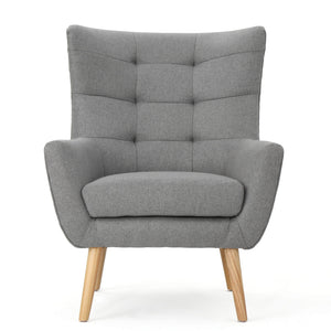 Club Chair With Rubberwood Legs