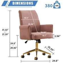Load image into Gallery viewer, Ergonomic Mid-Back Office Chair With Striped Fabric
