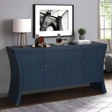 Load image into Gallery viewer, Refined Industrial 4 Door Credenza With Arc Legs &amp; Bronze Clasps
