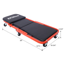 Load image into Gallery viewer, Mechanic Creeper, Z Creeper Seat 2 In 1 Low Profile With 6 Wheels Steel Vinyl - Red
