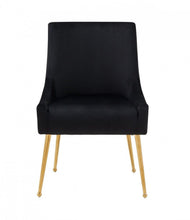 Load image into Gallery viewer, Upholstered Velvet Wing Back Dining Arm Chairs (Set of 2) - Black
