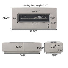 Load image into Gallery viewer, Modern Rectangle Fire Table 50,000 Btu
