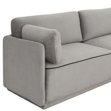 Load image into Gallery viewer, Modern Sectional Sofa With Ottoman - Light Gray
