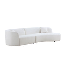 Load image into Gallery viewer, Luxury Modern Style Living Room Upholstery Curved Sofa with Chaise 2-Piece Set, Right Hand Facing Sectional,  Boucle Couch, White
