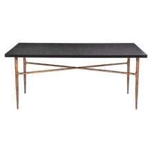 Load image into Gallery viewer, 72" Wood And Steel Dining Table - Black
