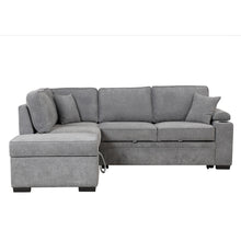 Load image into Gallery viewer, 87.4&quot; Sleeper Sofa Bed,2 in 1 Pull Out sofa bed L Shape Couch with Storage Ottoman for Living Room,Bedroom Couch and Small Apartment, Gray
