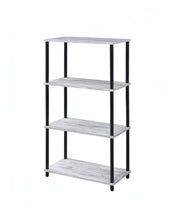 Load image into Gallery viewer, Four Tier Etagere Bookcase (486301) - Antiqued White / Black
