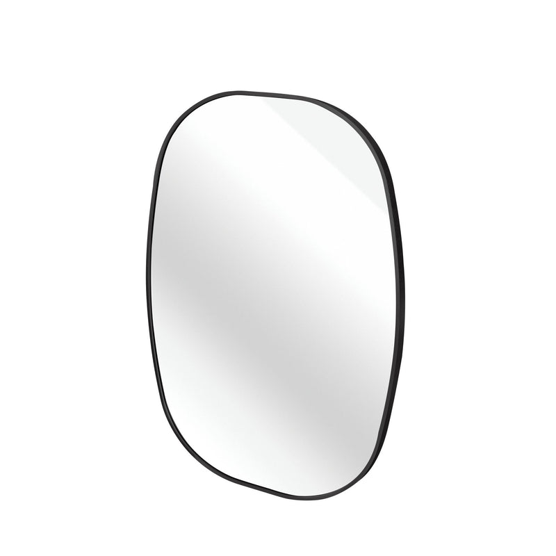 Aluminum Oval Framed Bathroom Vanity Mirror (756118) - Black