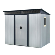 Load image into Gallery viewer, Outdoor Metal Storage Shed With Window And Transparent Plate For Garden, Lawn
