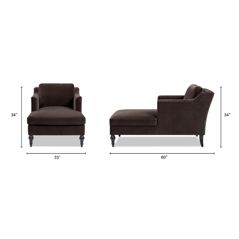 Josephine - Upholstered Chaise Lounge