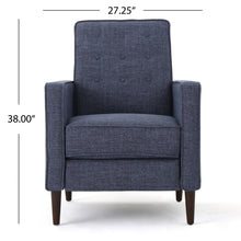 Load image into Gallery viewer, Mid-Century Modern Recliner With Button Tufted Waffle Stitch
