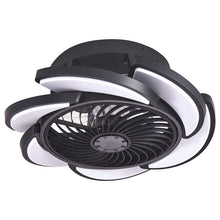 Load image into Gallery viewer, Bladeless Ceiling Fan With Remote Control, 6 Speeds Dimmable Light, Enclosed Low Profile For Living Room - Black
