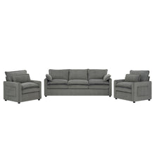 Load image into Gallery viewer, Modern Sofa Set With Double Layer Cushion And Side Storage Pockets
