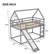 Load image into Gallery viewer, House Shape Bunk Bed With Slide And Ladder
