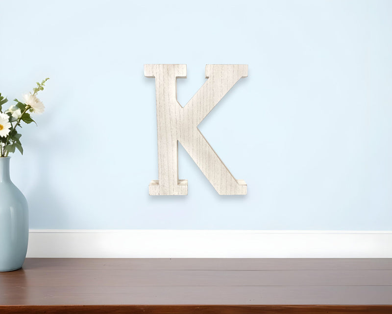 Letter K Tabletop Sculpture - White