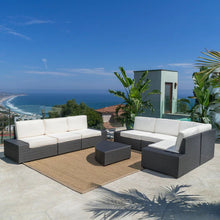 Load image into Gallery viewer, Santa Cruz - Outdoor 8 Piece Sectional Set - Dark Brown

