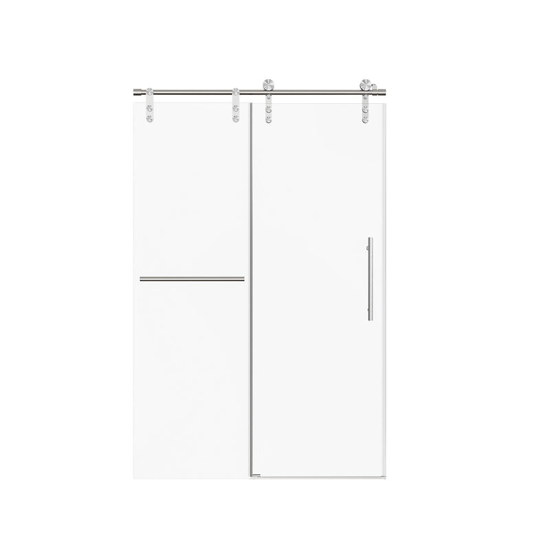 Frameless Single Sliding Shower Doors With Towel Rail & Handle