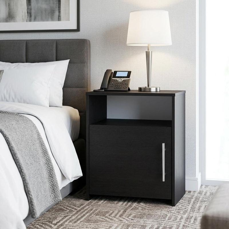 Wood Nightstand - Black