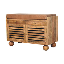 Load image into Gallery viewer, Round Accent Cabinet With Single Door Two Drawers - Brown
