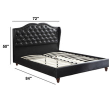 Load image into Gallery viewer, Bed With Curved Wingback Headboard, Button Tufted Upholstered
