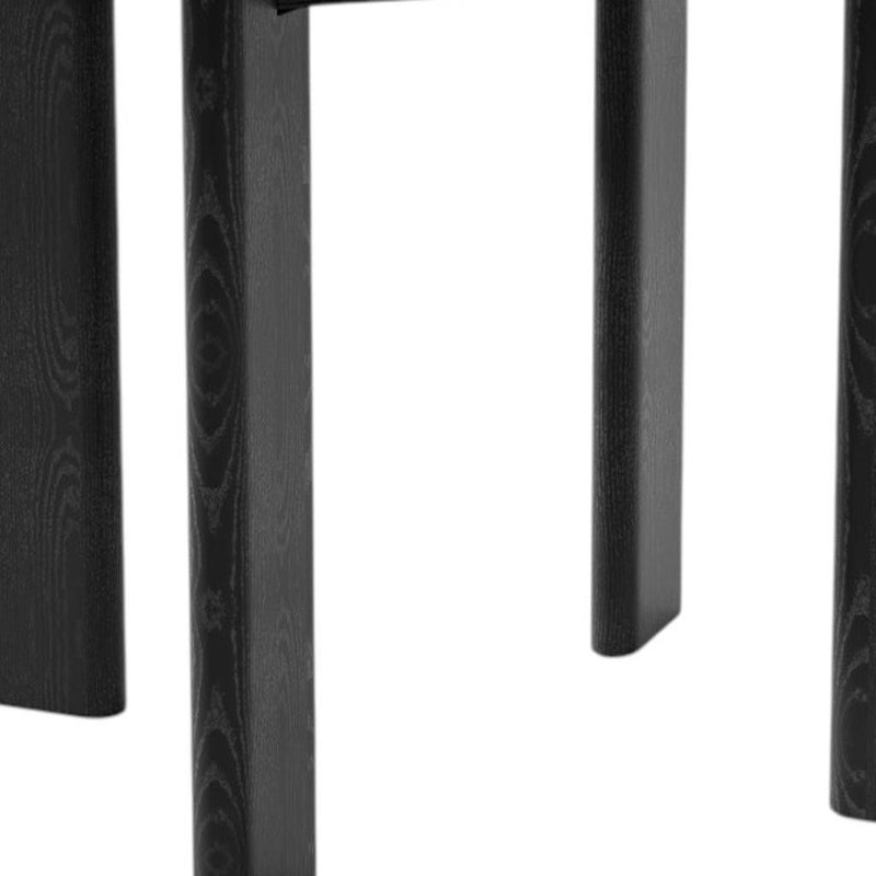 Solid Wood Rounded Bar Table (712203) - Black