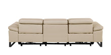 Load image into Gallery viewer, Top Grain Leather Reclining Metal USB Sofa (720327) - Beige
