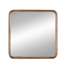 Load image into Gallery viewer, Square Mirror With Wood Frame, Wall Mirror For Living Room Bathroom Entryway - Brown
