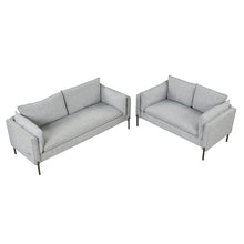 Load image into Gallery viewer, 2 Piece Sofa Sets Modern Linen Fabric Upholstered  Loveseat and 3 Seat Couch Set Furniture for Different Spaces,Living Room,Apartment(2+3 seat)
