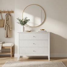 Load image into Gallery viewer, 3 Drawer Nightstand, Wide With Soft Close Slides - White
