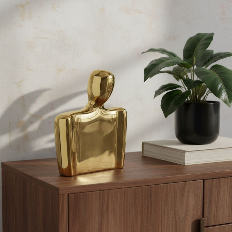 Modern Abstract Table Vase (574377) - Gold