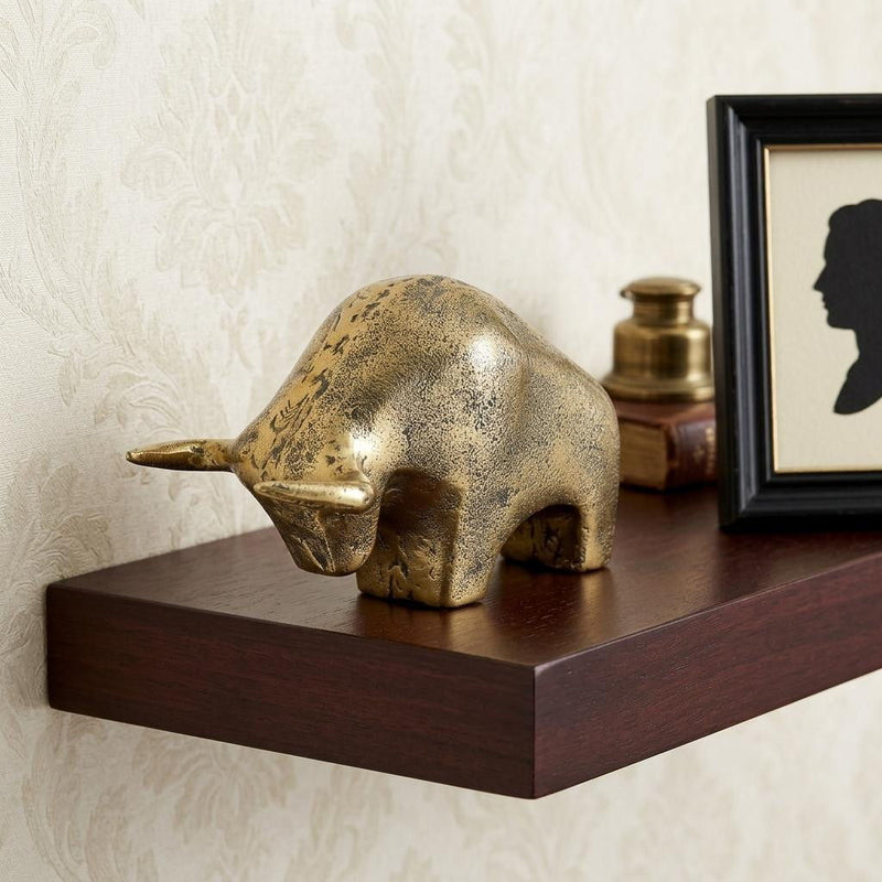 Raging Bull Sculpture - Gold