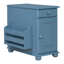 Load image into Gallery viewer, Vintage Flip Top Side Table With USB Ports
