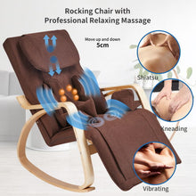 Load image into Gallery viewer, Full Massage Function Air Pressure Comfortable Relax Rocking Chair, Lounge Chair Relax Chair - Brown
