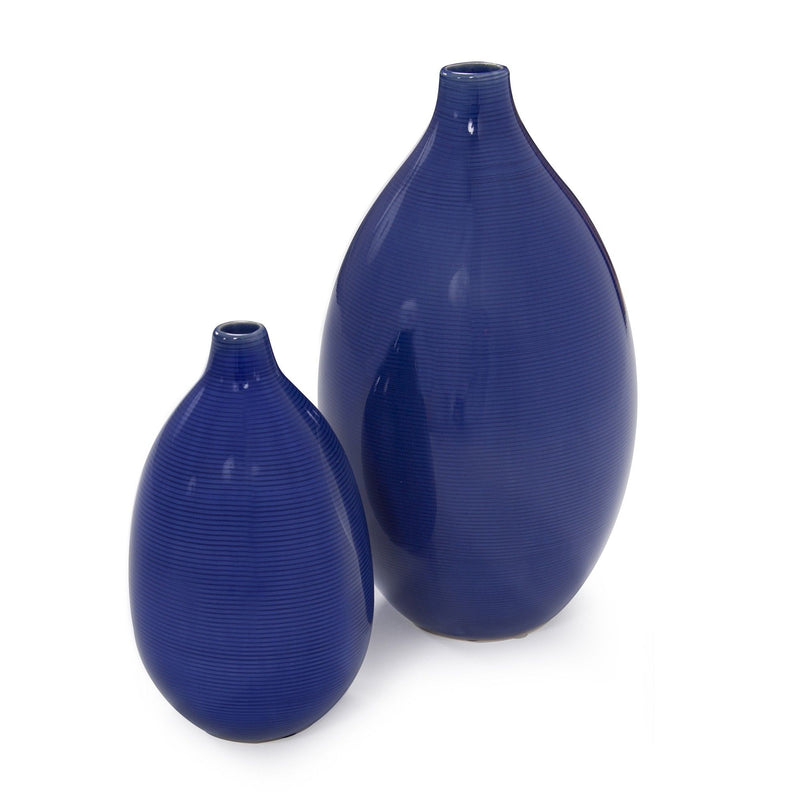 Round Table Vases (Set of 2) - Cobalt