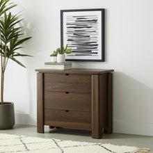 Load image into Gallery viewer, 36" Solid Wood Accent Cabinet With Three Drawers - Brown
