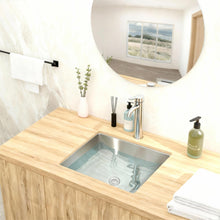 Load image into Gallery viewer, Undermount Bathroom Sink With Pop Up Drain, Durable Material, Easy Clean Nano Finish - Brushed Nickel

