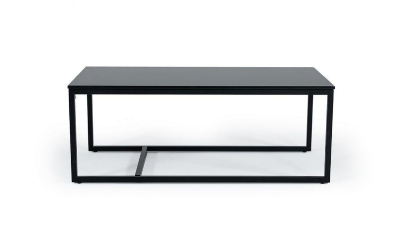 Marble Stone Rectangular Coffee Table - Black And Black