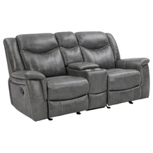 Load image into Gallery viewer, Carmen - Cool Motion Loveseat With Storage, With Reclining Function And Built In Storage - Gray
