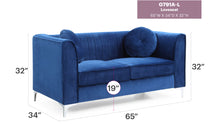Load image into Gallery viewer, Glam Styled Micro Suede Loveseat
