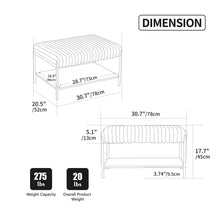 Load image into Gallery viewer, Upholstered Ottoman Coffee Table Foot Rest With Open Storage
