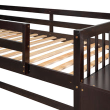 Load image into Gallery viewer, Twin over Twin Bunk Bed with 4 Drawers and 3 Shelves-Espresso(OLD SKU: LP000067AAP)
