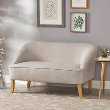 Load image into Gallery viewer, Modern Fabric Loveseat With Sloped Armrests For Living Room - Beige

