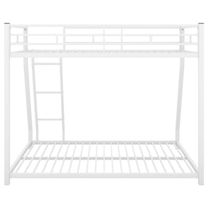 Metal Floor Bunk Bed, Twin over Full,White(OLD SKU:MF193244AAK)