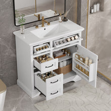 Load image into Gallery viewer, Modern Bathroom Vanity With Sink Top, 4 Drawers And 1 Soft-Close Door
