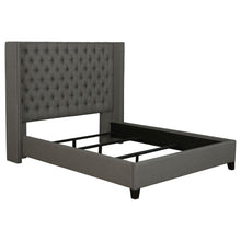 Load image into Gallery viewer, Lendra - Upholstered Wingback Bed With Tufted Headboard
