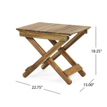 Load image into Gallery viewer, Outdoor Folding Wooden Side Table
